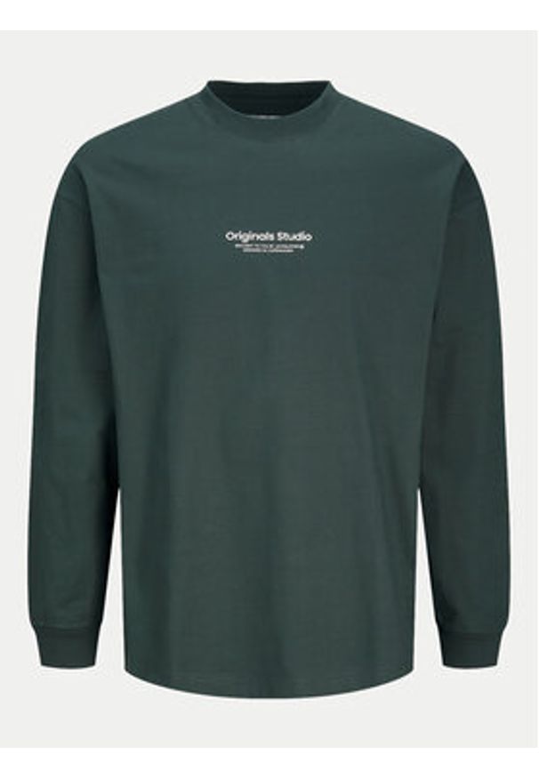 Jack & Jones Longsleeve Vesterbro 12251775 Zielony Loose Fit. Kolor: zielony. Materiał: bawełna. Długość rękawa: długi rękaw