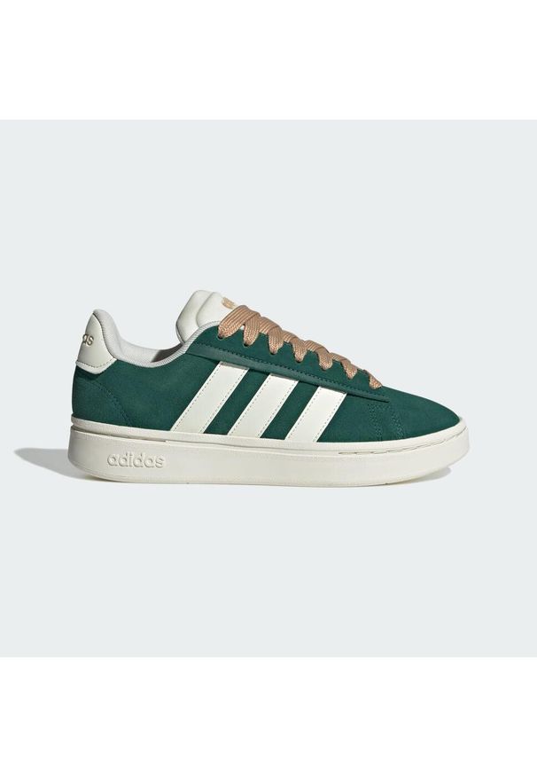 Adidas - Buty Grand Court Alpha. Okazja: na co dzień. Kolor: zielony, biały, wielokolorowy, beżowy. Materiał: tkanina. Styl: sportowy