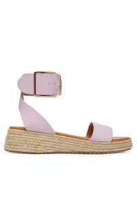 DeeZee Espadryle QS276-1 Fioletowy. Kolor: fioletowy. Materiał: syntetyk, materiał