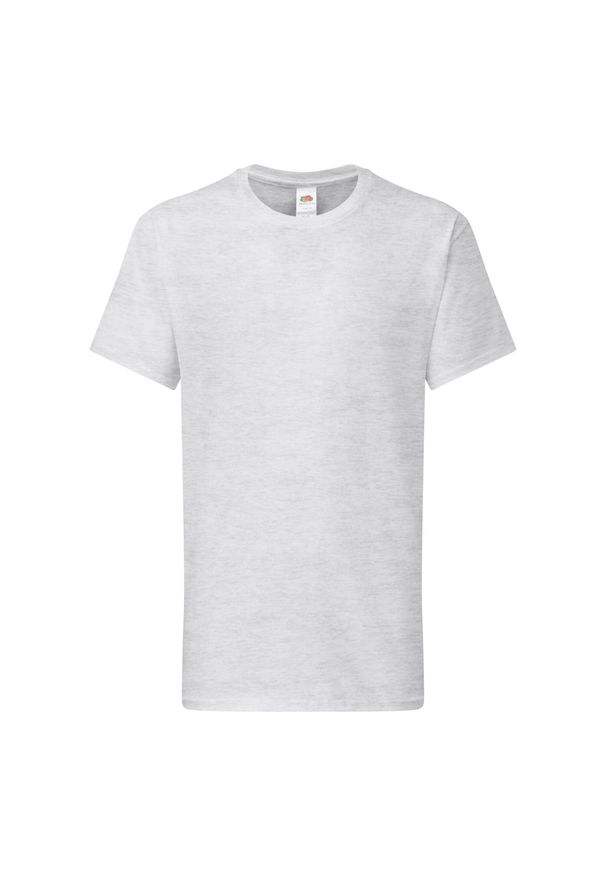 FRUIT OF THE LOOM - Koszulka Dziecięca Iconic 195 Heather T-shirt. Kolor: szary. Sport: turystyka piesza