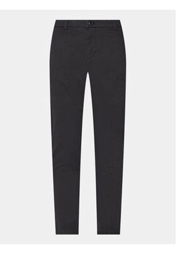 Lindbergh Chinosy 30-005044 Czarny Slim Fit. Kolor: czarny. Materiał: bawełna
