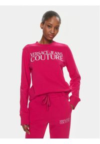 Versace Jeans Couture Bluza 76HAIT01 Różowy Regular Fit. Typ kołnierza: kołnierzyk włoski. Kolor: różowy. Materiał: bawełna #1