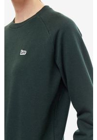 Lee - LEE PLAIN CREW NECK SWS DAMSKA BLUZA LOGO DK BOTTLE GREEN L53RTXBB 112112484