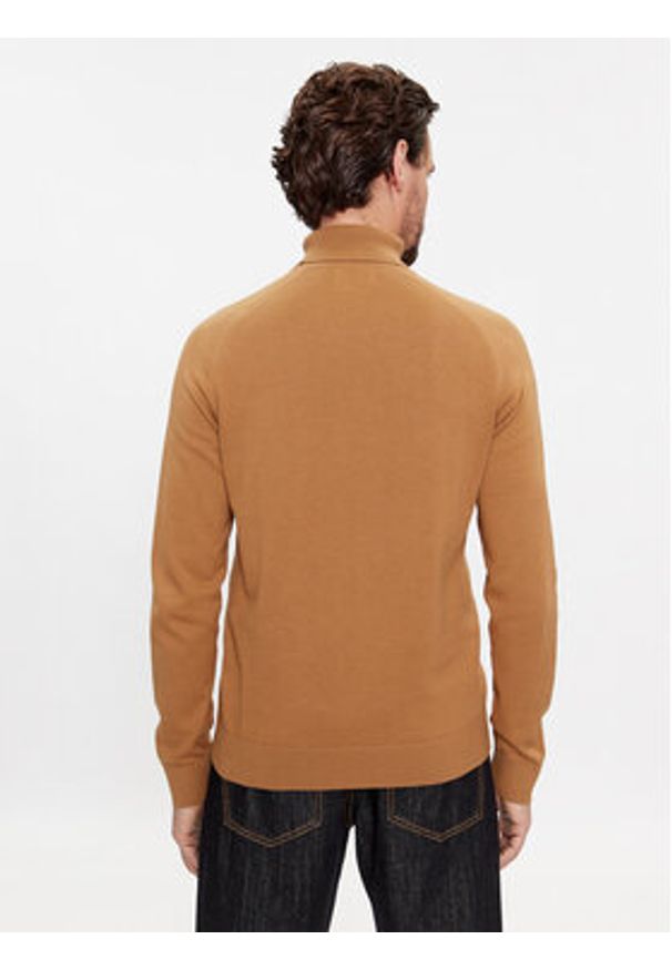 s.Oliver Sweter 2134613 Brązowy Regular Fit. Kolor: brązowy. Materiał: bawełna