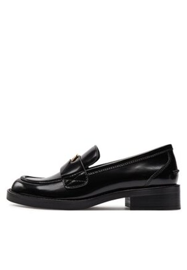 DKNY Lordsy Penny K1434520 Czarny. Kolor: czarny. Materiał: lakier, skóra