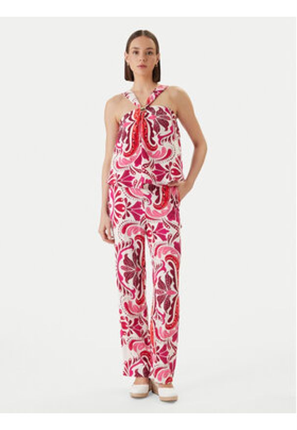 Morgan Bluzka 261-OMARIA Różowy Regular Fit. Kolor: różowy. Materiał: wiskoza