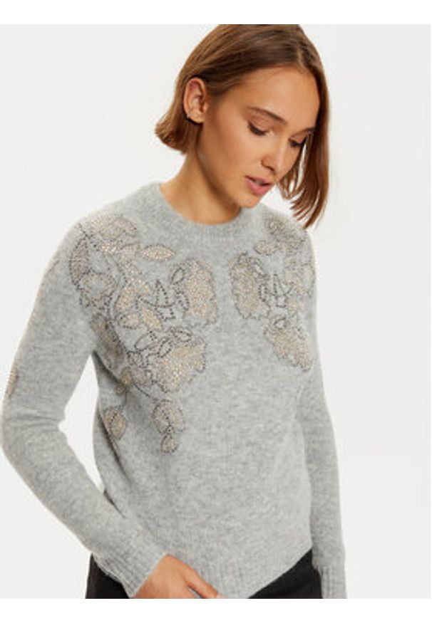 Marciano Guess Sweter 4BGR44 5786Z Szary Regular Fit. Kolor: szary. Materiał: syntetyk