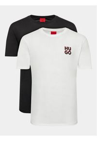 Hugo Komplet 2 t-shirtów 50492550 Biały Regular Fit. Kolor: biały. Materiał: bawełna