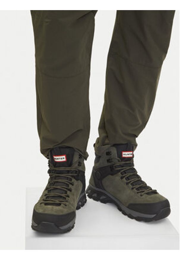 Hunter Trekkingi CEO-H8-352 Khaki. Kolor: brązowy. Materiał: zamsz, skóra. Sport: turystyka piesza