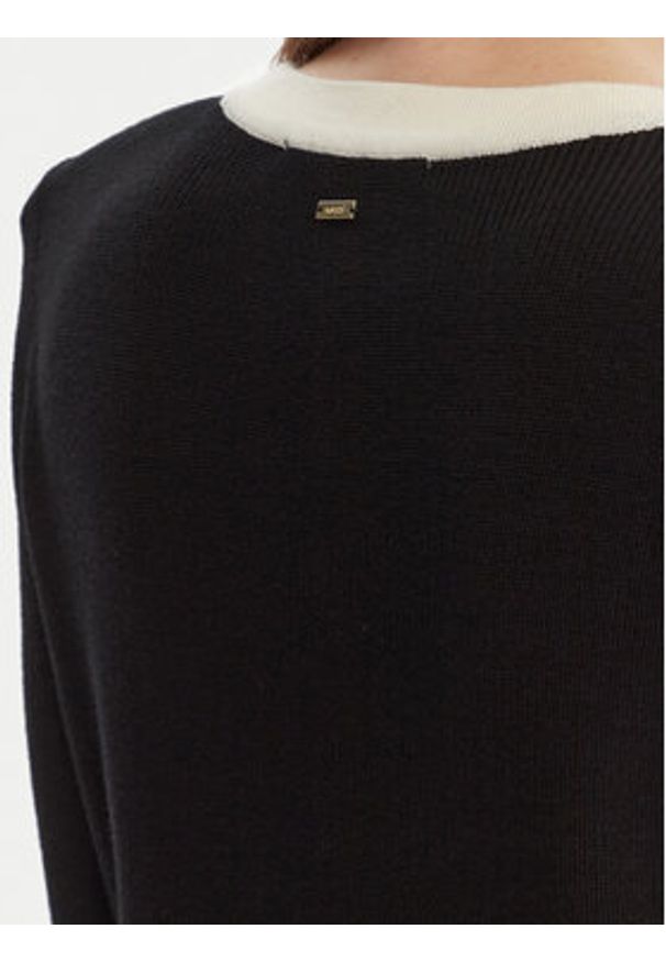 Gaudi Kardigan 521FD53038 Czarny Regular Fit. Kolor: czarny. Materiał: wiskoza