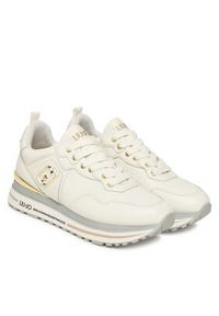 Liu Jo Sneakersy Maxi Wonder 01 BF5009 P0102 Écru. Materiał: skóra #3