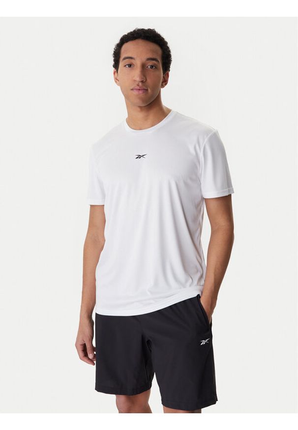 Reebok T-Shirt RK25602CCM Biały Regular Fit. Kolor: biały. Materiał: syntetyk