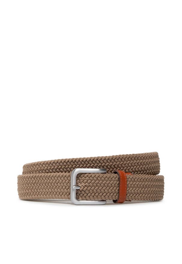 Jack & Jones - Jack&Jones Pasek Męski Jacspring Woven Belt Noos12118114 Beżowy. Kolor: beżowy. Materiał: materiał