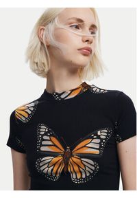 Desigual T-Shirt Croise 24WWTK55 Czarny Slim Fit. Kolor: czarny. Materiał: wiskoza #4