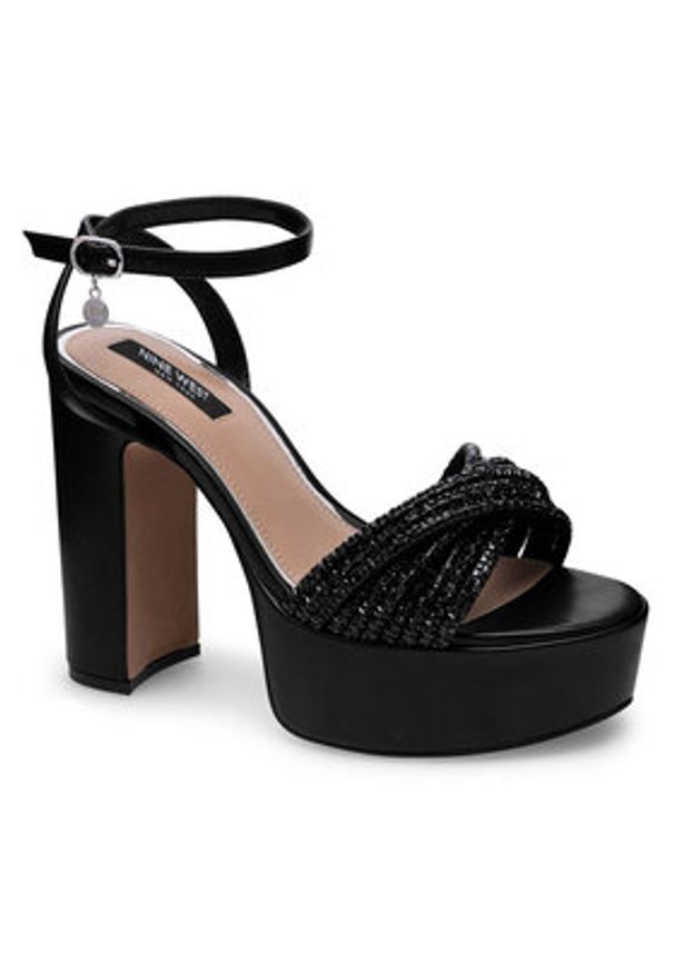 Nine West Sandały WFA2736-1 Czarny. Kolor: czarny. Materiał: syntetyk