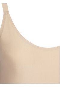 Chantelle Top Soft Stretch C10620 Beżowy Slim Fit. Kolor: beżowy. Materiał: syntetyk #3