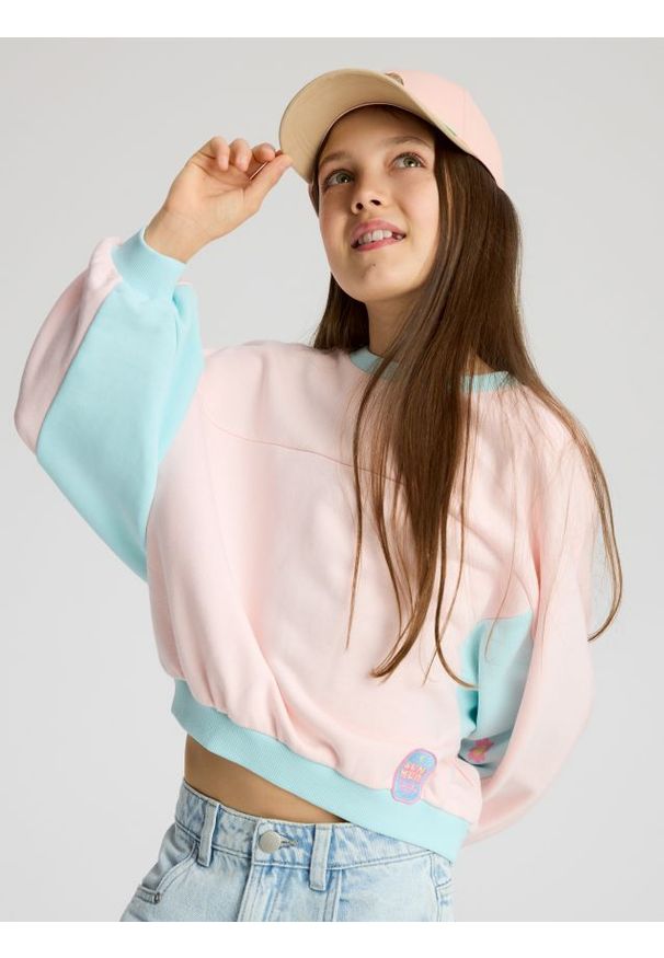 Reserved - Luźna bluza - wielobarwny. Materiał: bawełna