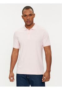 Calvin Klein Polo Smooth K10K111657 Różowy Slim Fit. Typ kołnierza: polo. Kolor: różowy. Materiał: bawełna