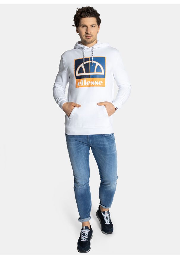 Bluza z kapturem męska Ellesse Labus OH Hoody Regular Fit Biały. Typ kołnierza: kaptur. Kolor: biały. Wzór: kolorowy. Sezon: lato. Styl: street