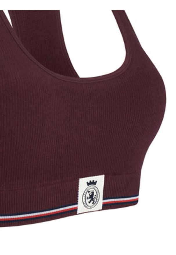 TOMMY HILFIGER - Tommy Hilfiger Biustonosz top UW0UW06061 Bordowy. Kolor: czerwony. Materiał: bawełna