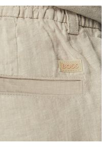 BOSS Szorty materiałowe 50559178 Szary Regular Fit. Kolor: szary. Materiał: len #2