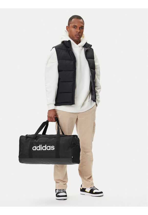 Adidas - adidas Torba Linear Duffel Medium JD9555 Czarny. Kolor: czarny. Materiał: materiał