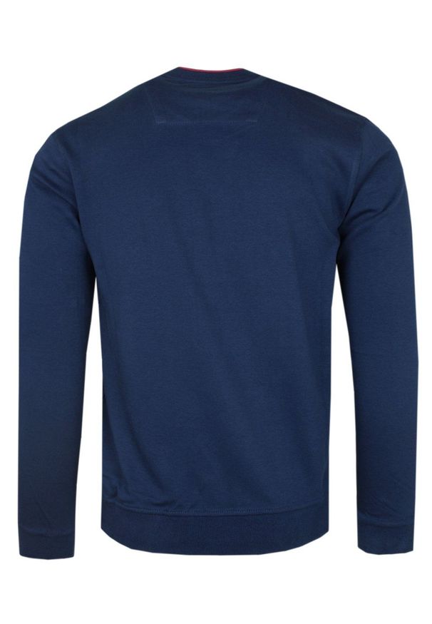 Pako Jeans - Bawełniana Męska Bluza PAKO JEANS z Lamówką - Niebieska. Kolor: niebieski. Materiał: bawełna. Styl: klasyczny