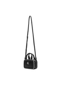 Calvin Klein Torebka Contrast Ck Mini Bauletto Bag LV04F1257G Czarny. Kolor: czarny. Materiał: skórzane #4