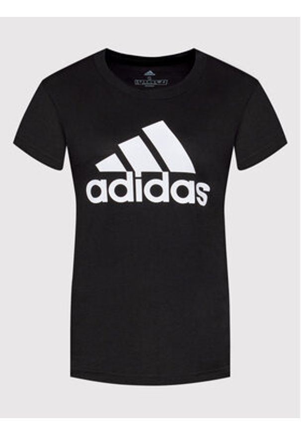 Adidas - adidas T-Shirt Essentials Logo GL0722 Czarny Regular Fit. Kolor: czarny. Materiał: bawełna