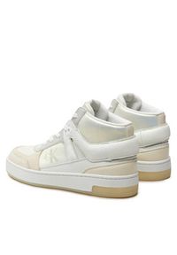 Calvin Klein Jeans Sneakersy Basket Cupsole High Mix Ml Mtr YW0YW01489 Biały. Kolor: biały. Materiał: skóra