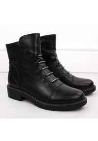 Botki damskie ocieplane czarne Jezzi ASA252-5. Kolor: czarny. Materiał: futro, skóra ekologiczna #3