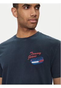 Tommy Jeans T-Shirt Fun Novelty DM0DM18552 Granatowy Regular Fit. Kolor: niebieski. Materiał: bawełna