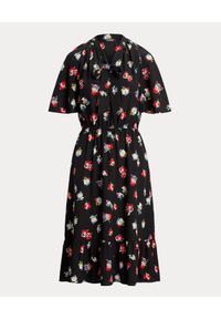 Lauren Ralph Lauren - LAUREN BY RALPH LAUREN - Sukienka midi we wzór w kwiaty. Kolor: czarny. Materiał: tkanina. Długość rękawa: krótki rękaw. Wzór: kwiaty. Długość: midi #3