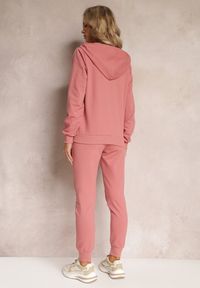 Renee - Różowy 2-Częściowy Komplet z Bawełny Bluza i Spodnie na Gumce z Naszywkami Orkana. Kolor: różowy. Materiał: bawełna. Wzór: aplikacja #4