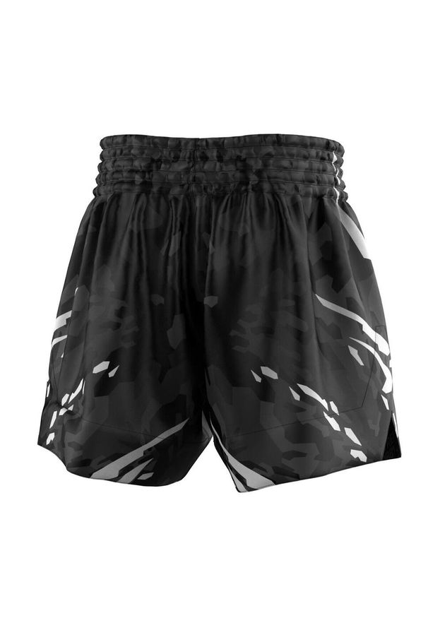 Spodenki Muay Thai męskie EXTREME HOBBY BLACK PANTHER. Kolor: biały, czarny, wielokolorowy. Materiał: poliester