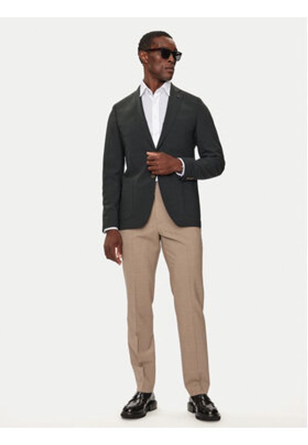 Michael Kors Marynarka MK0SB01003 Zielony Slim Fit. Kolor: zielony. Materiał: syntetyk