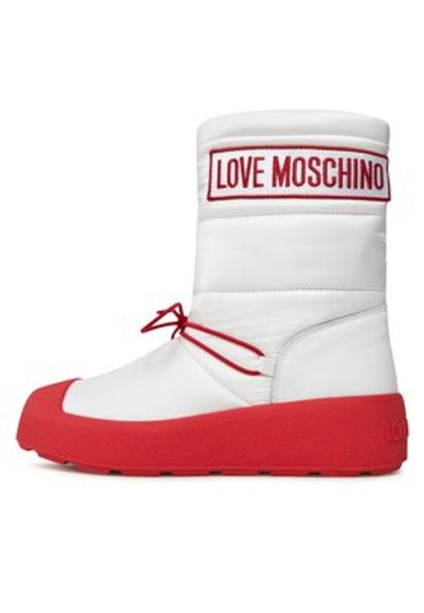 Love Moschino - LOVE MOSCHINO Śniegowce JA15855H0HIN010B Biały. Kolor: biały. Materiał: materiał