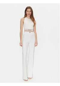 Elisabetta Franchi Top TK-39S-51E2 Biały Slim Fit. Kolor: biały. Materiał: wiskoza #2