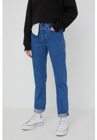 Levi's® - Levi's jeansy 501 damskie high waist. Okazja: na spotkanie biznesowe. Stan: podwyższony. Kolor: niebieski. Styl: biznesowy