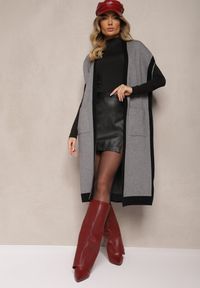 Renee - Szara Niezapinana Kamizelka z Wiskozą i Wsuwanymi Kieszeniami Tiarise. Okazja: na co dzień. Kolor: szary. Materiał: wiskoza. Wzór: aplikacja. Styl: casual, elegancki