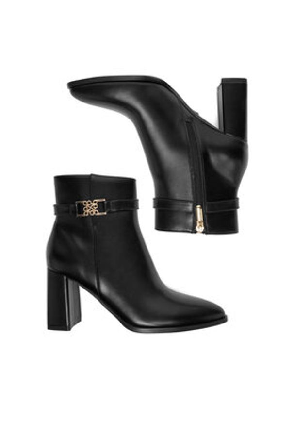 Nine West Botki CEO-NASIRA-01 Czarny. Kolor: czarny. Materiał: materiał, syntetyk
