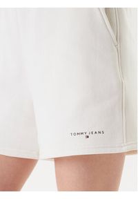 Tommy Jeans Szorty sportowe Linear DW0DW21152 Écru Relaxed Fit. Materiał: bawełna