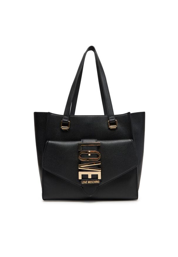 Love Moschino - LOVE MOSCHINO Torebka JC4225PP0MKC0000 Czarny. Kolor: czarny. Materiał: skórzane