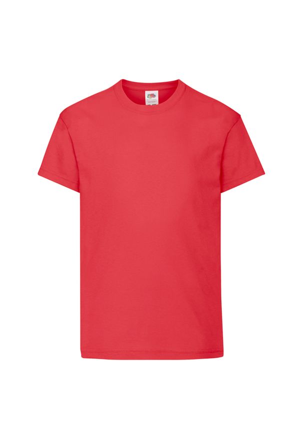 FRUIT OF THE LOOM - Oryginalna Koszulka Dla Dzieci. Kolor: czerwony. Sport: turystyka piesza
