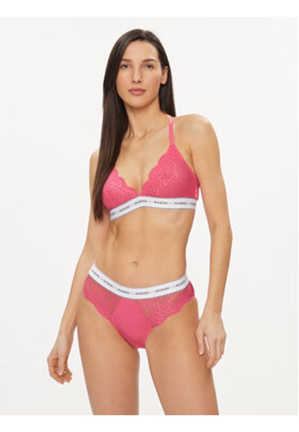 Guess Biustonosz braletka Belle O97C02 KBBT0 Różowy. Kolor: różowy. Materiał: syntetyk