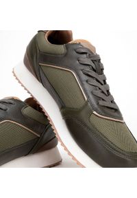 Wittchen - Męskie sneakersy ze skóry ekologicznej ze wstawkami zielone. Kolor: zielony. Materiał: skóra ekologiczna. Wzór: aplikacja. Sport: turystyka piesza #6