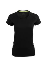 JUMPERS - Damskie Sportowe T-shirt Czarny M - Lekki i Oddychający. Kolor: czarny. Materiał: poliester. Sport: piłka nożna