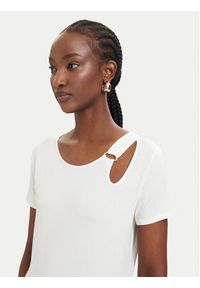 Liu Jo Sport T-Shirt TA6098 JS005 Kremowy Regular Fit. Kolor: kremowy. Styl: sportowy #3