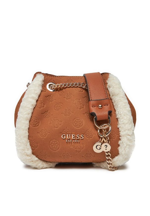 Guess Torebka HWPG94 97040 Brązowy. Kolor: brązowy. Materiał: skórzane