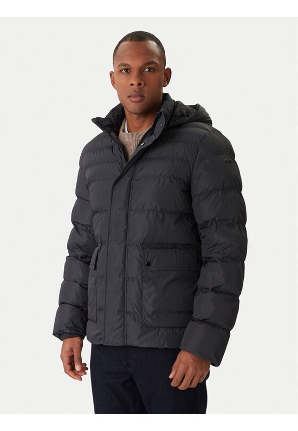 Geox Kurtka zimowa Leitan M5628C T3266 F9112 Czarny Regular Fit. Kolor: czarny. Materiał: syntetyk. Sezon: zima